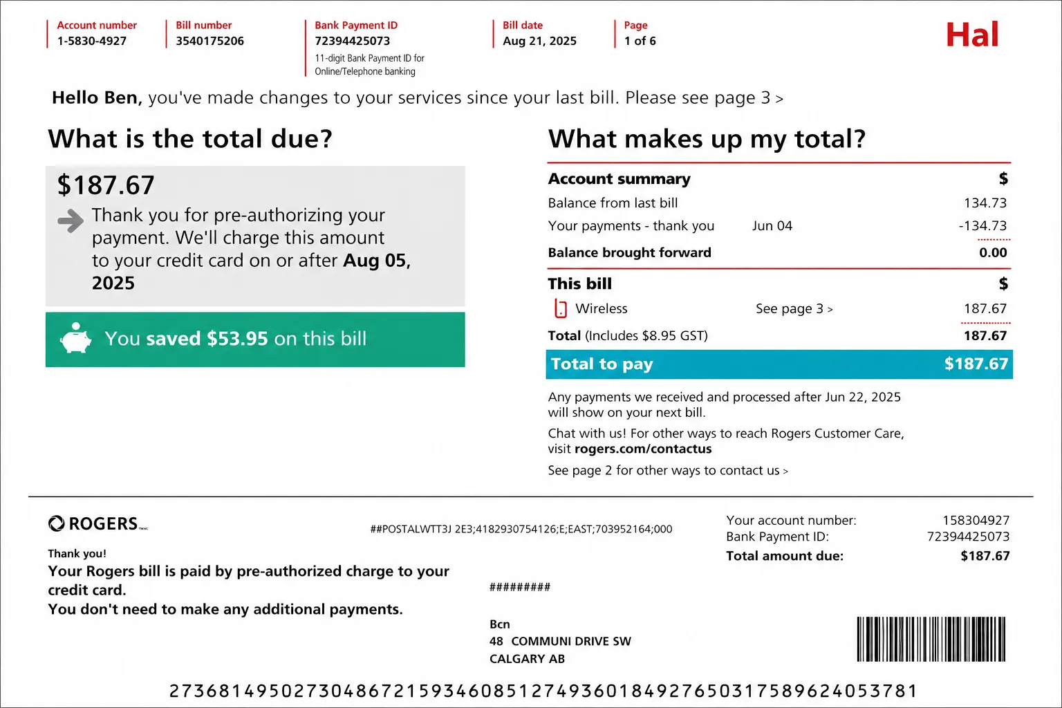 Invoice contingency delivery