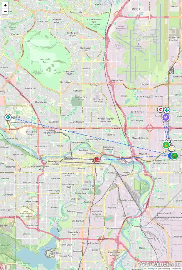 Daily accessibility map for 3837 FONDA WY SE, Calgary showing nearby schools, grocery stores, parks, LRT stations and nearby amenities