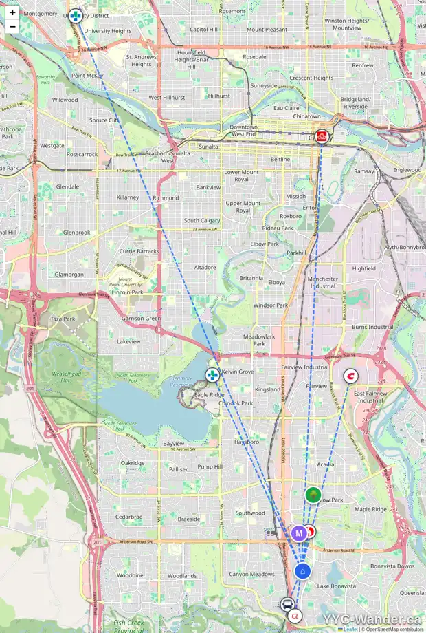 Daily accessibility map for 203 LAKE BONAVISTA DR SE, Calgary showing nearby schools, grocery stores, parks, LRT stations and nearby amenities