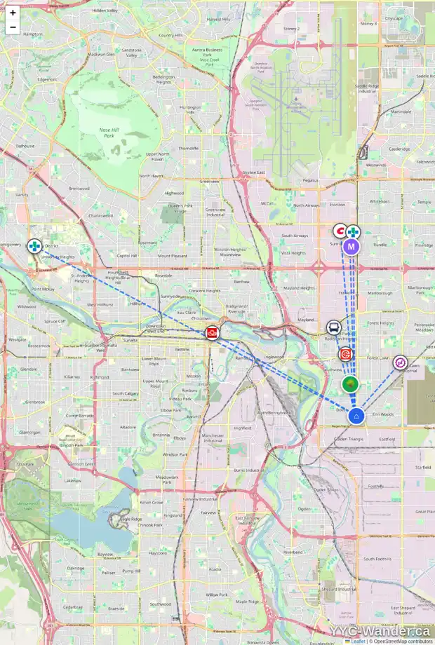 Daily accessibility map for 247 DOVERVIEW CR SE, Calgary showing nearby schools, grocery stores, parks, LRT stations and nearby amenities