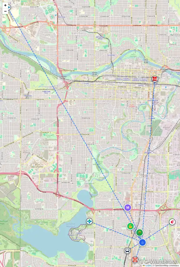 Daily accessibility map for 132 FIELDING DR SE, Calgary showing nearby schools, grocery stores, parks, LRT stations and nearby amenities