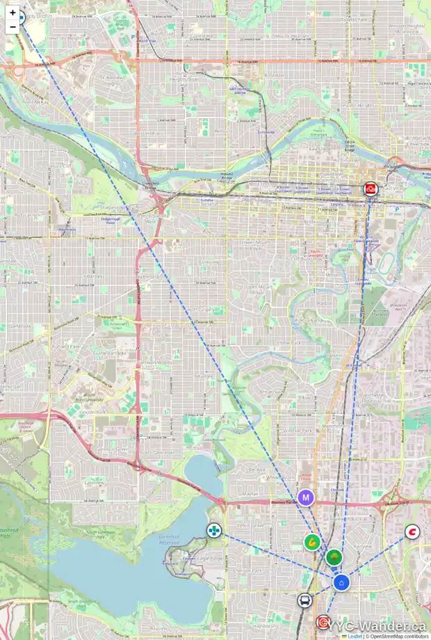 Daily accessibility map for 140 FIELDING DR SE, Calgary showing nearby schools, grocery stores, parks, LRT stations and nearby amenities
