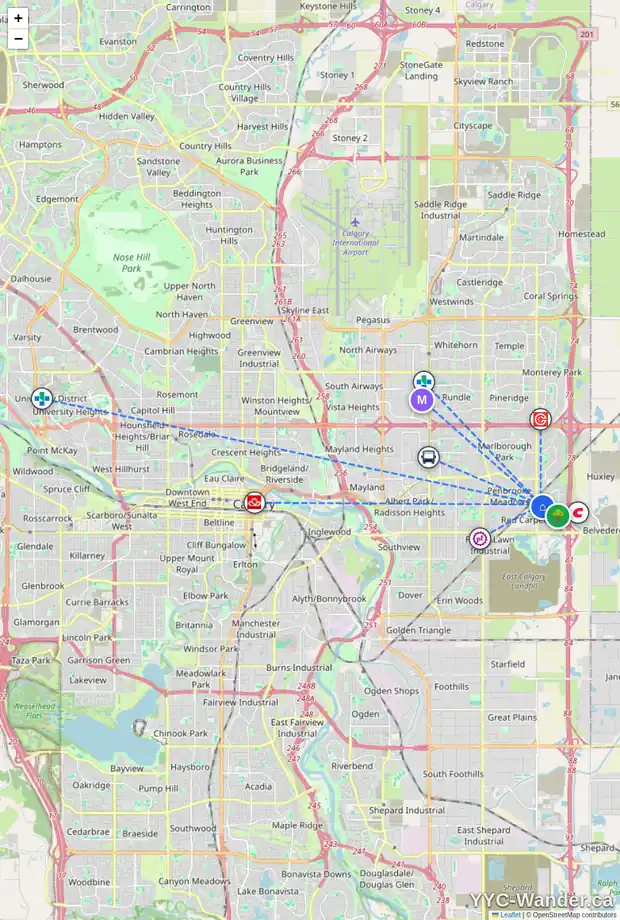 Daily accessibility map for 973 APPLEWOOD DR SE, Calgary showing nearby schools, grocery stores, parks, LRT stations and nearby amenities