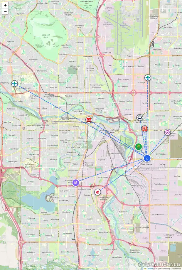 Daily accessibility map for 380 DOVERVIEW CR SE, Calgary showing nearby schools, grocery stores, parks, LRT stations and nearby amenities