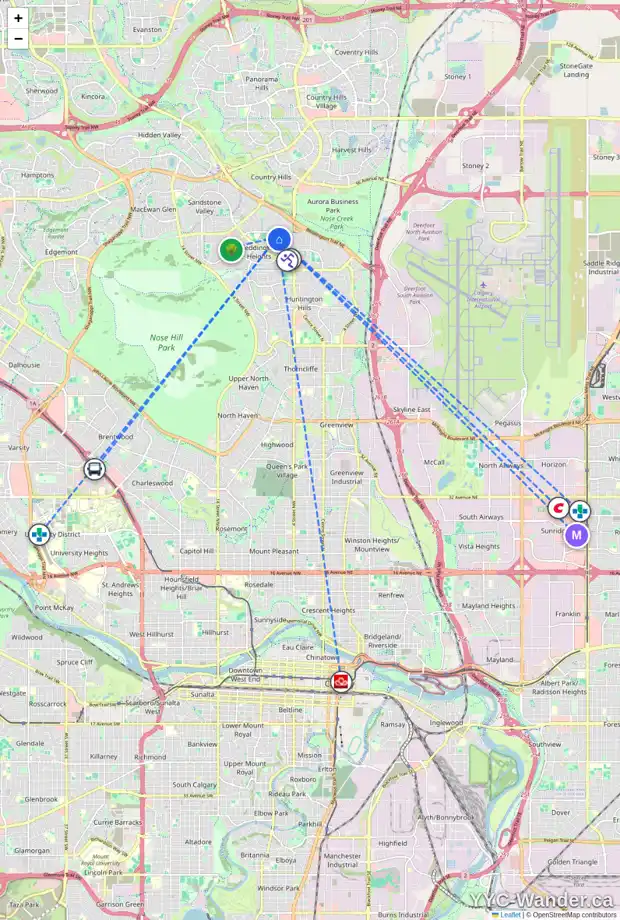 Daily accessibility map for 148 BERMUDA WY NW, Calgary showing nearby schools, grocery stores, parks, LRT stations and nearby amenities