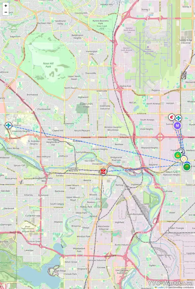 Daily accessibility map for 72 FONDA CL SE, Calgary showing nearby schools, grocery stores, parks, LRT stations and nearby amenities