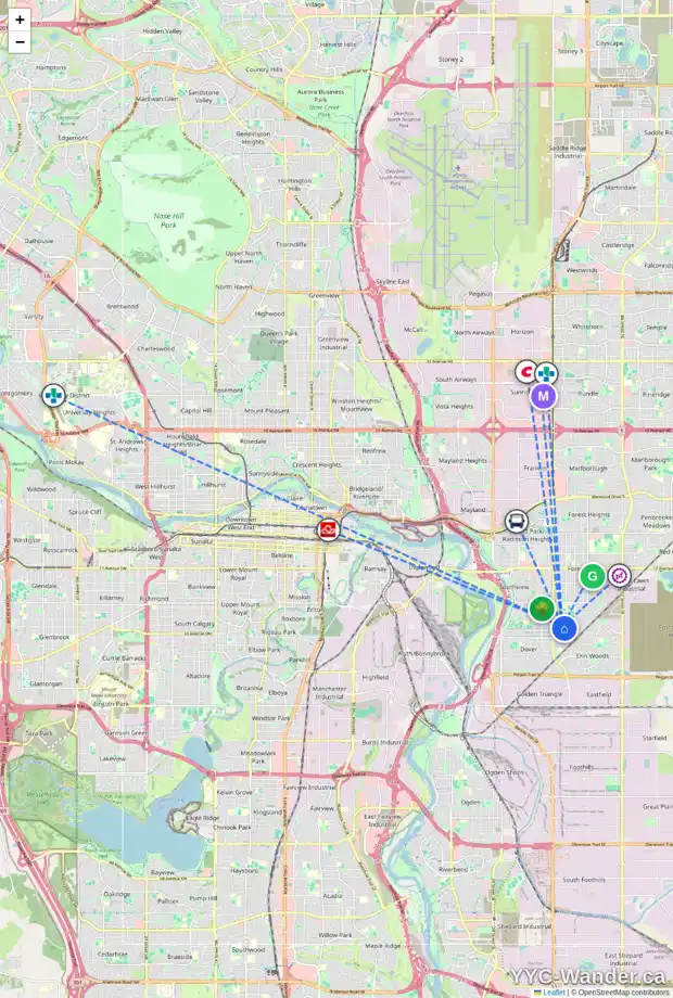 Daily accessibility map for 178 DOVERCLIFFE CL SE, Calgary showing nearby schools, grocery stores, parks, LRT stations and nearby amenities