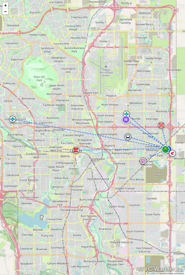 Daily accessibility map for 141 APPLEBURN CL SE, Calgary showing nearby schools, grocery stores, parks, LRT stations and nearby amenities