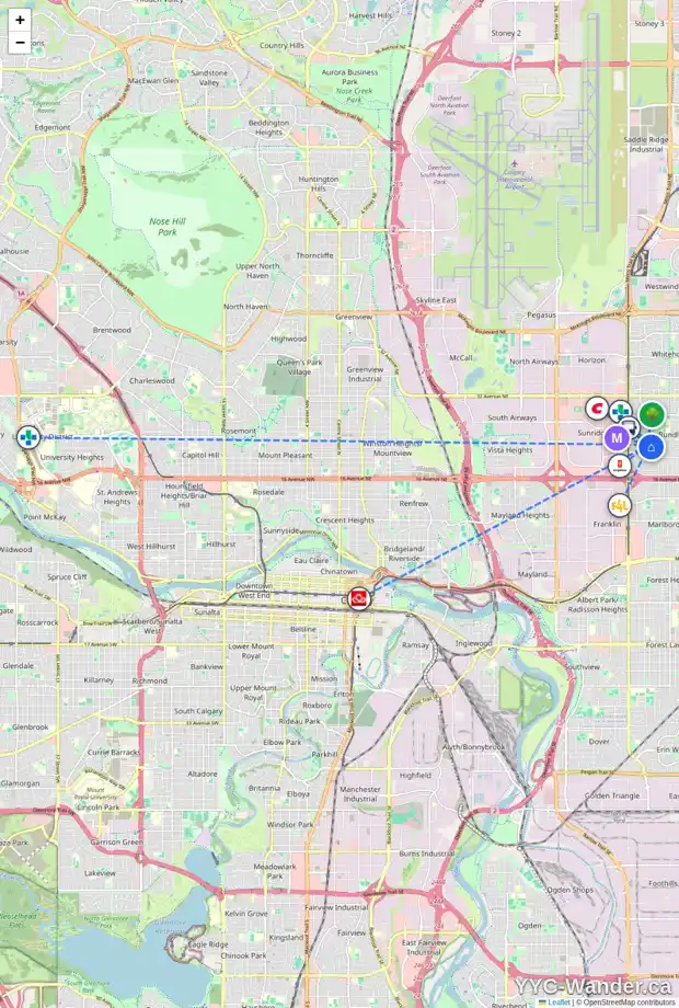 Daily accessibility map for 19 RUNDLEMERE PL NE, Calgary showing nearby schools, grocery stores, parks, LRT stations and nearby amenities