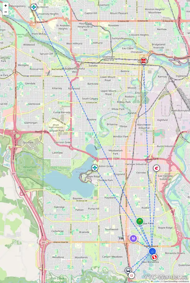 Daily accessibility map for 619 LAKE BONAVISTA DR SE, Calgary showing nearby schools, grocery stores, parks, LRT stations and nearby amenities
