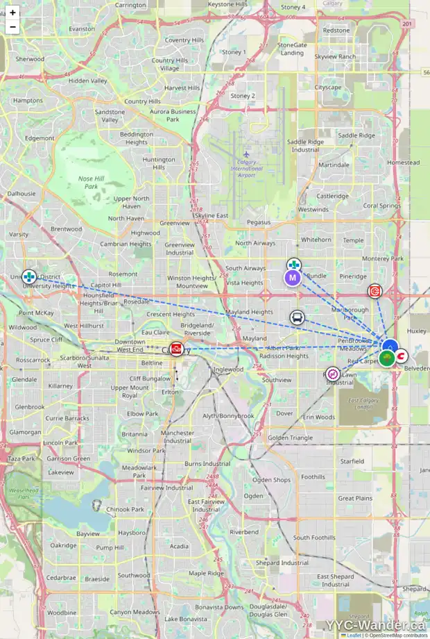 Daily accessibility map for 157 APPLEBURN CL SE, Calgary showing nearby schools, grocery stores, parks, LRT stations and nearby amenities