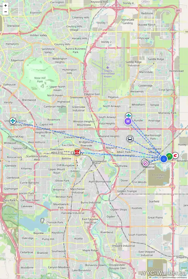 Daily accessibility map for 88 APPLETREE CL SE, Calgary showing nearby schools, grocery stores, parks, LRT stations and nearby amenities