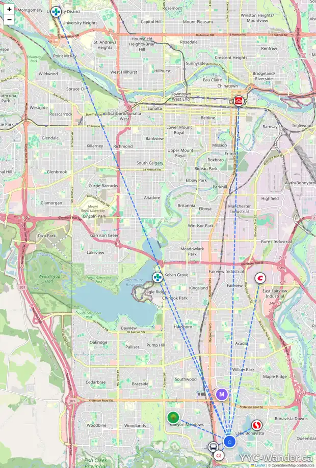 Daily accessibility map for 120 LAKE MEAD GR SE, Calgary showing nearby schools, grocery stores, parks, LRT stations and nearby amenities