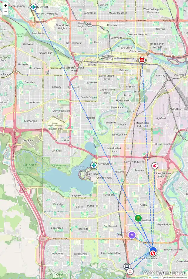 Daily accessibility map for 728 LAKE BONAVISTA DR SE, Calgary showing nearby schools, grocery stores, parks, LRT stations and nearby amenities