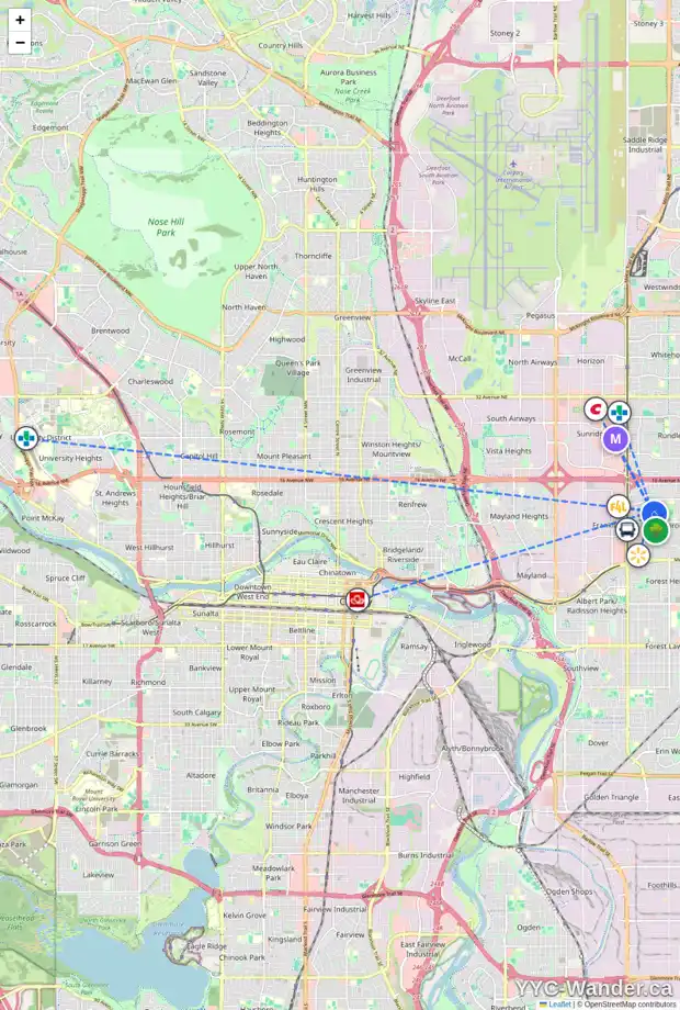Daily accessibility map for 744 MARLBOROUGH WY NE, Calgary showing nearby schools, grocery stores, parks, LRT stations and nearby amenities