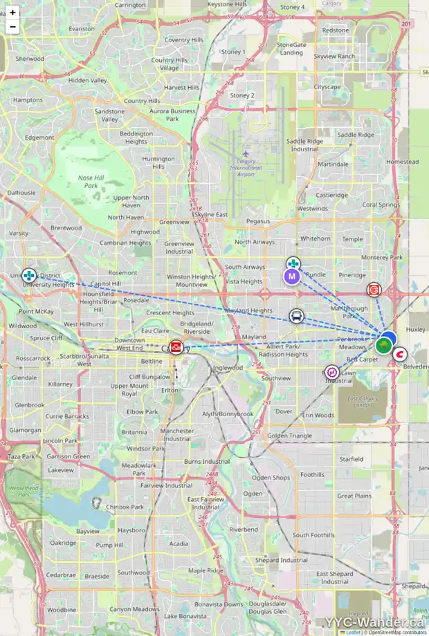 Daily accessibility map for 315 APPLEGLEN PL SE, Calgary showing nearby schools, grocery stores, parks, LRT stations and nearby amenities