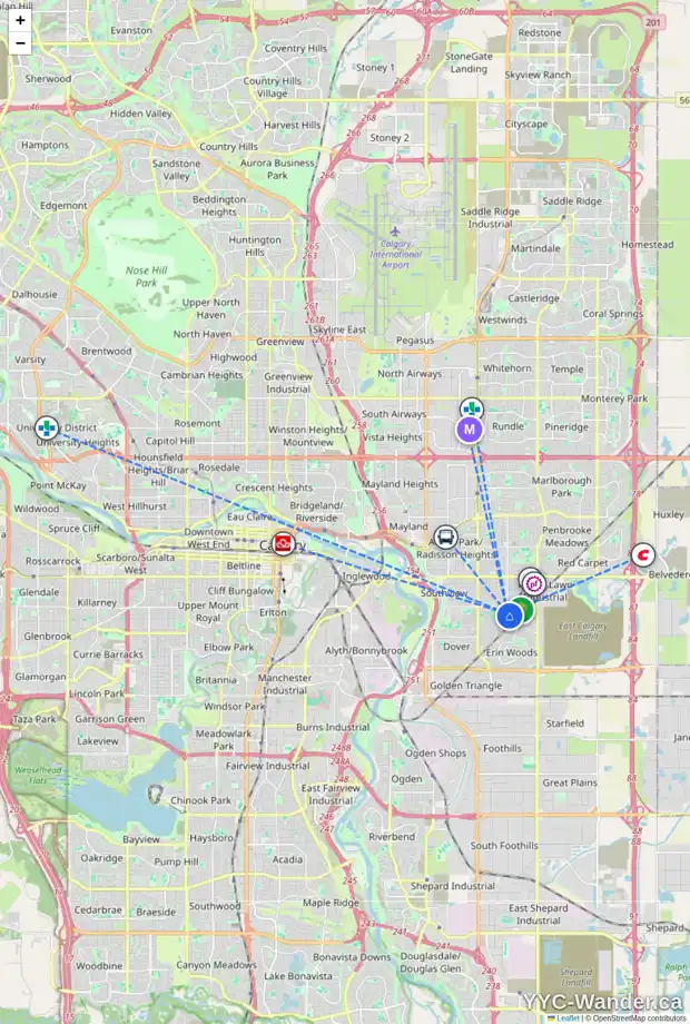 Daily accessibility map for 2974 DOVERVILLE CR SE, Calgary showing nearby schools, grocery stores, parks, LRT stations and nearby amenities