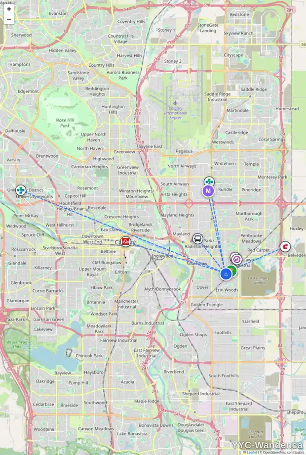 Daily accessibility map for 2976 DOVERVILLE CR SE, Calgary showing nearby schools, grocery stores, parks, LRT stations and nearby amenities