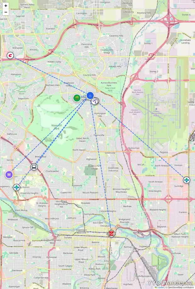 Daily accessibility map for 78 BERMUDA RD NW, Calgary showing nearby schools, grocery stores, parks, LRT stations and nearby amenities