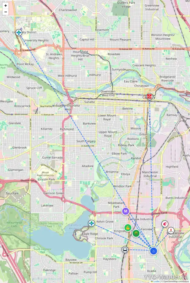 Daily accessibility map for 403 ATTICA DR SE, Calgary showing nearby schools, grocery stores, parks, LRT stations and nearby amenities