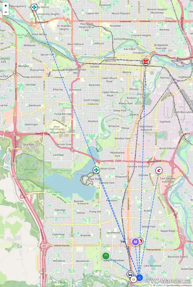 Daily accessibility map for 450 LAKE SIMCOE CR SE, Calgary showing nearby schools, grocery stores, parks, LRT stations and nearby amenities