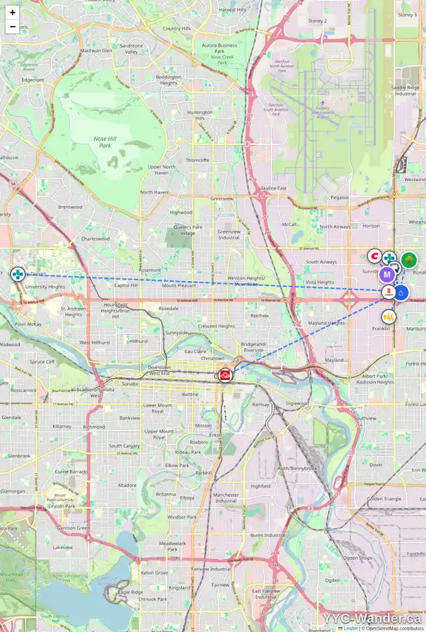 Daily accessibility map for 132 RUNDLERIDGE PL NE, Calgary showing nearby schools, grocery stores, parks, LRT stations and nearby amenities