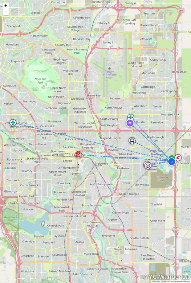 Daily accessibility map for 87 APPLESTONE PA SE, Calgary showing nearby schools, grocery stores, parks, LRT stations and nearby amenities