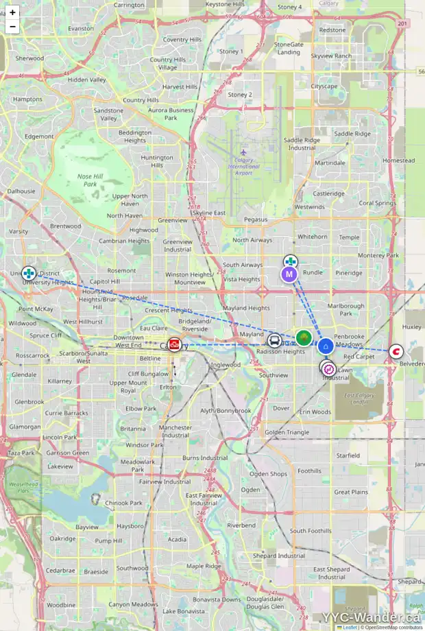 Daily accessibility map for 820 FORTALICE CR SE, Calgary showing nearby schools, grocery stores, parks, LRT stations and nearby amenities