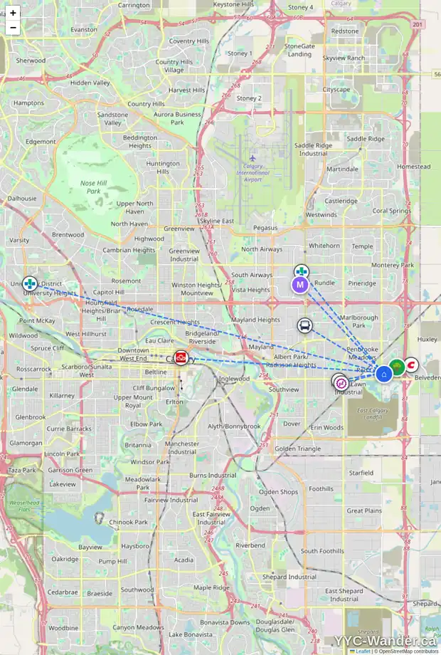 Daily accessibility map for 83 APPLETREE CL SE, Calgary showing nearby schools, grocery stores, parks, LRT stations and nearby amenities