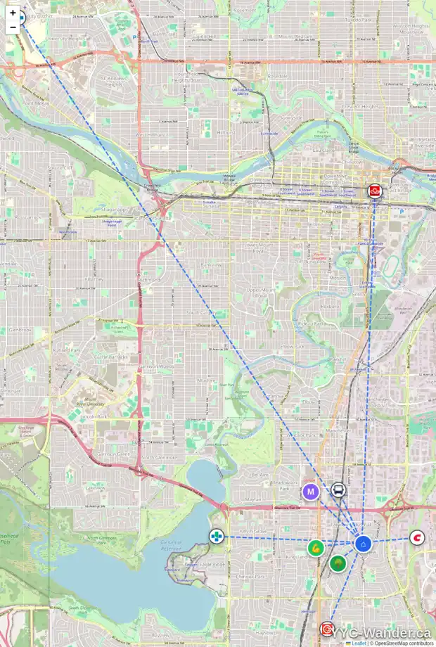 Daily accessibility map for 139 FERNCLIFF CR SE, Calgary showing nearby schools, grocery stores, parks, LRT stations and nearby amenities