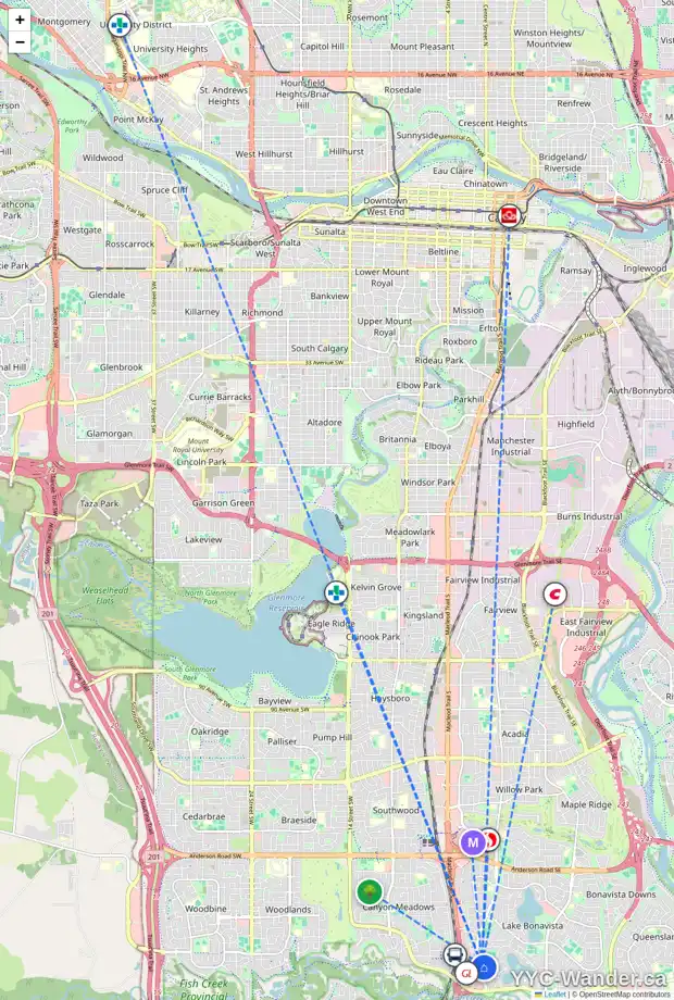 Daily accessibility map for 456 LAKE SIMCOE CR SE, Calgary showing nearby schools, grocery stores, parks, LRT stations and nearby amenities