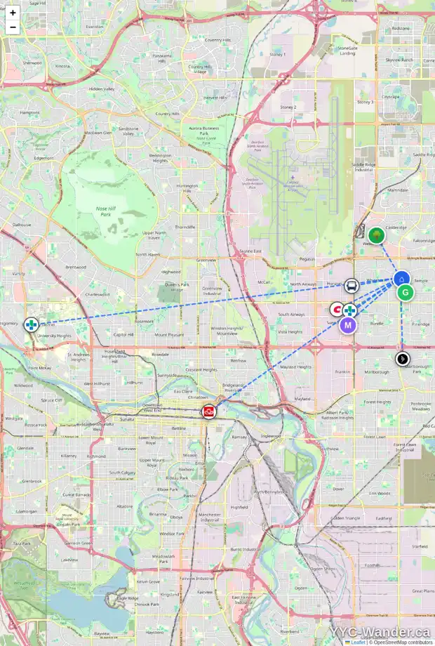 Daily accessibility map for 120 TEMPLEWOOD DR NE, Calgary showing nearby schools, grocery stores, parks, LRT stations and nearby amenities