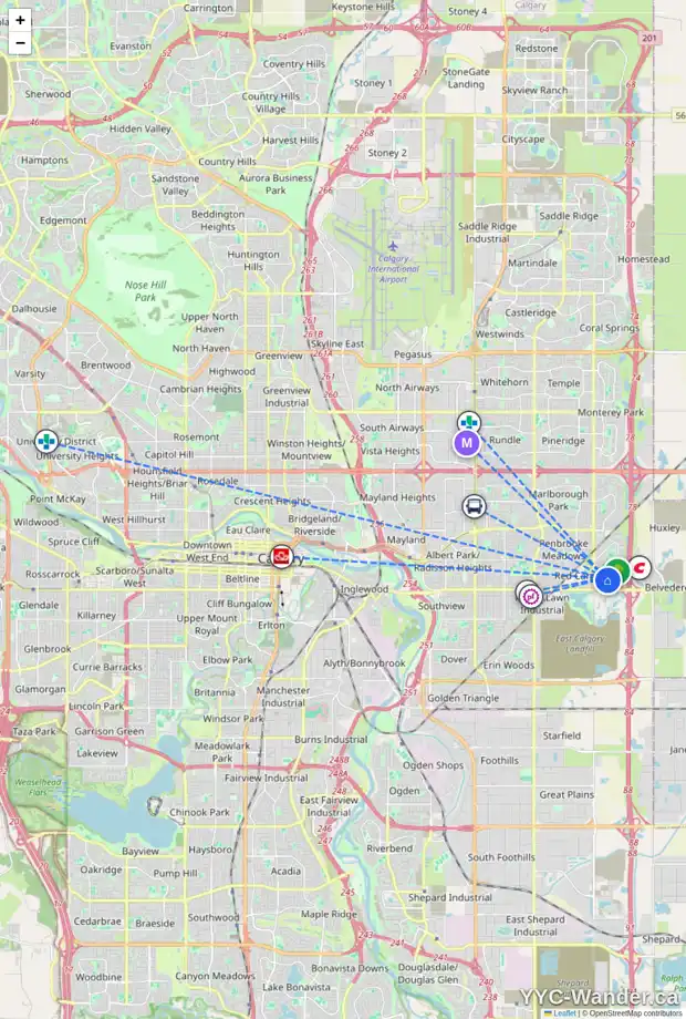 Daily accessibility map for 8 APPLETREE CL SE, Calgary showing nearby schools, grocery stores, parks, LRT stations and nearby amenities