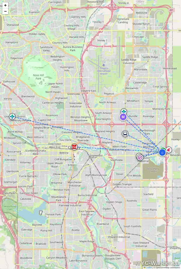 Daily accessibility map for 19 APPLEFIELD CL SE, Calgary showing nearby schools, grocery stores, parks, LRT stations and nearby amenities