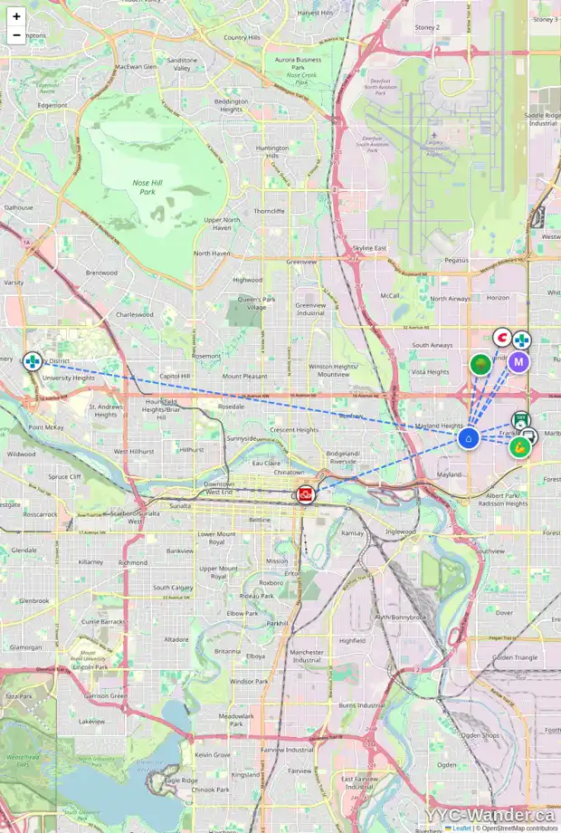 Daily accessibility map for 139 MAUNSELL CL NE, Calgary showing nearby schools, grocery stores, parks, LRT stations and nearby amenities