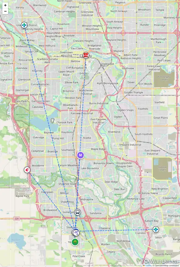 Daily accessibility map for 129 SILVERADO CM SW, Calgary showing nearby schools, grocery stores, parks, LRT stations and nearby amenities