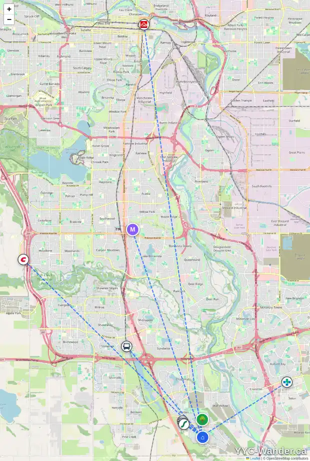 Daily accessibility map for 81 LEGACY GR SE, Calgary showing nearby schools, grocery stores, parks, LRT stations and nearby amenities