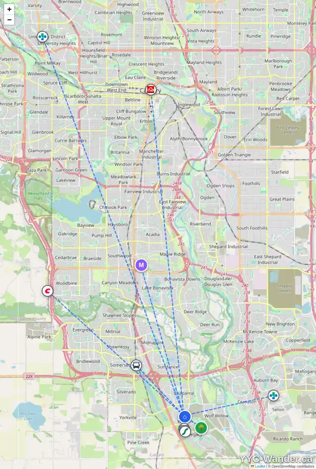 Daily accessibility map for 92 WALDEN GR SE, Calgary showing nearby schools, grocery stores, parks, LRT stations and nearby amenities