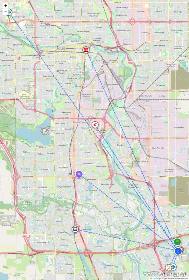 Daily accessibility map for 137 AUBURN MEADOWS VW SE, Calgary showing nearby schools, grocery stores, parks, LRT stations and nearby amenities