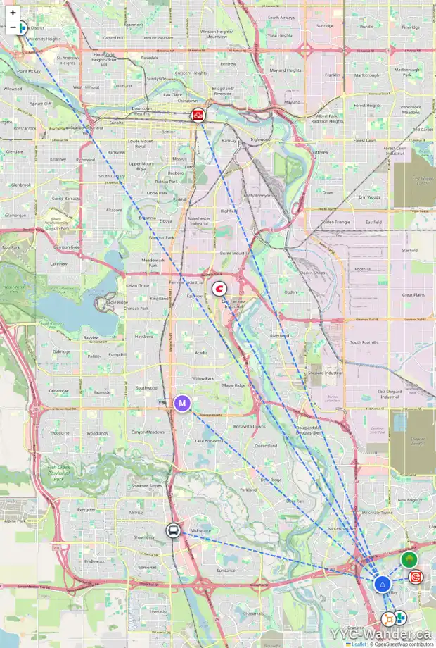 Daily accessibility map for 162 AUBURN SOUND CL SE, Calgary showing nearby schools, grocery stores, parks, LRT stations and nearby amenities