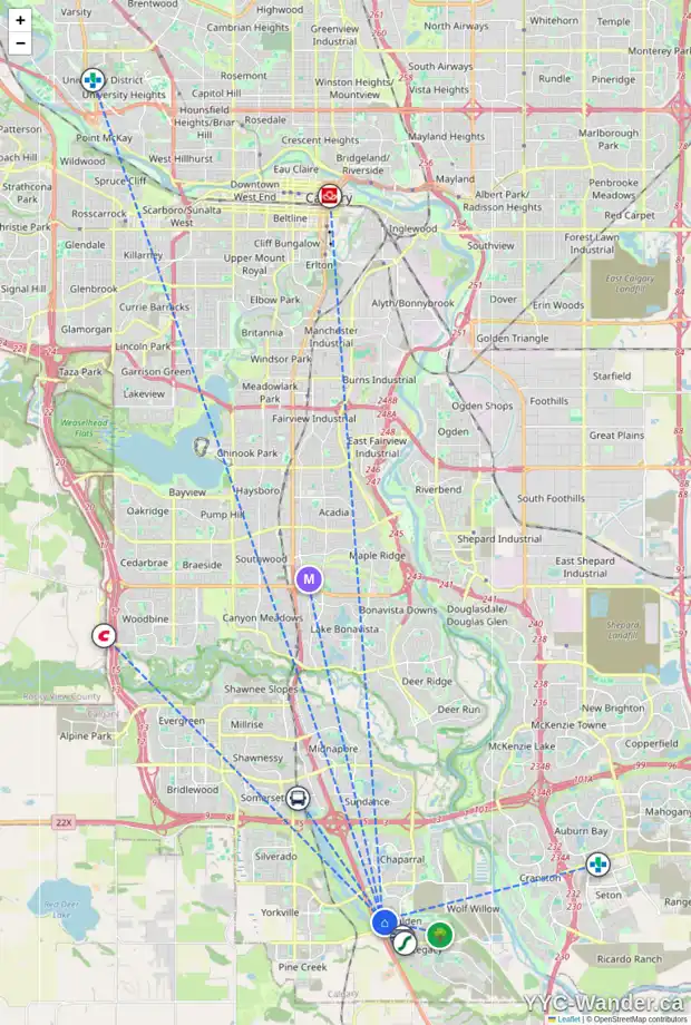 Daily accessibility map for 656 WALDEN DR SE, Calgary showing nearby schools, grocery stores, parks, LRT stations and nearby amenities