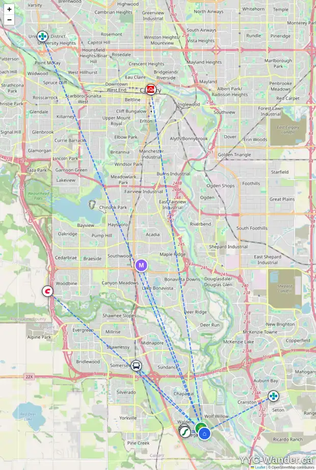 Daily accessibility map for 154 LEGACY CM SE, Calgary showing nearby schools, grocery stores, parks, LRT stations and nearby amenities