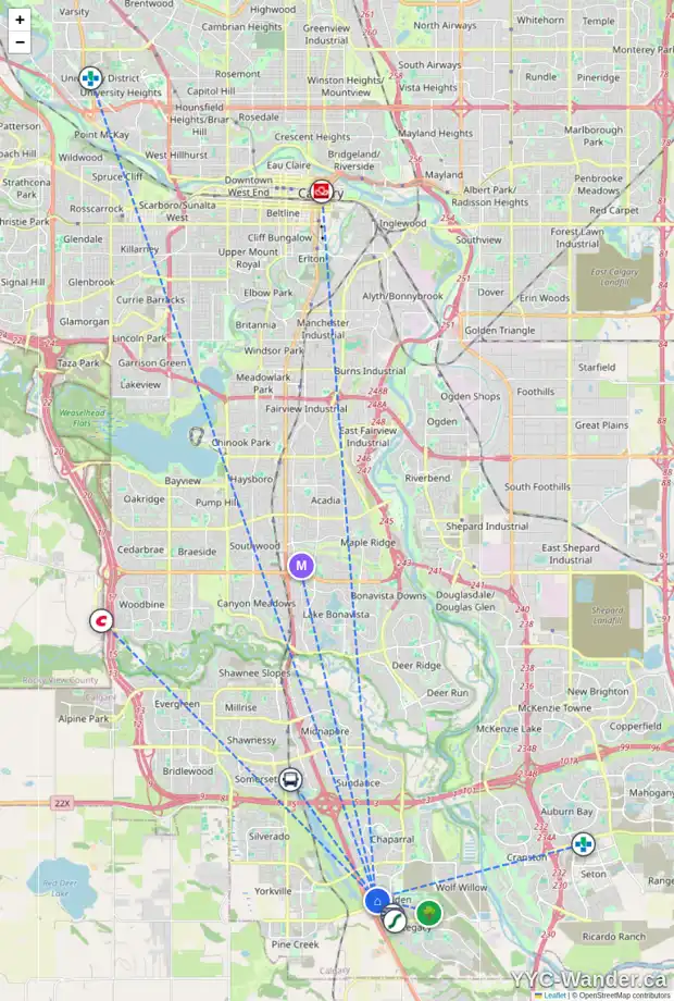 Daily accessibility map for 687 WALDEN DR SE, Calgary showing nearby schools, grocery stores, parks, LRT stations and nearby amenities