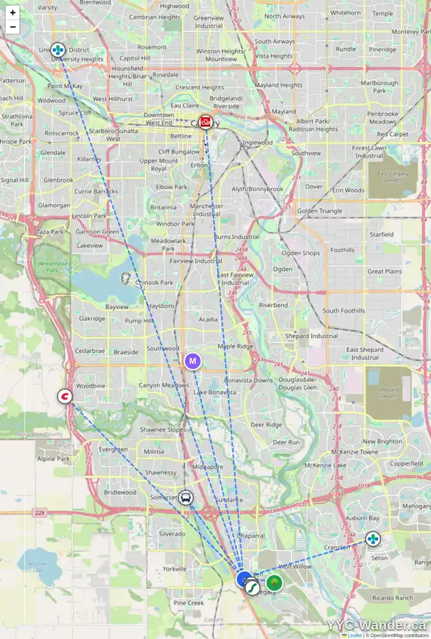 Daily accessibility map for 244 WALDEN PR SE, Calgary showing nearby schools, grocery stores, parks, LRT stations and nearby amenities