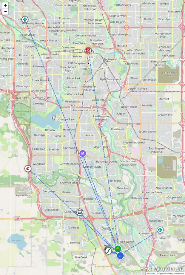 Daily accessibility map for 60 LEGACY LD SE, Calgary showing nearby schools, grocery stores, parks, LRT stations and nearby amenities