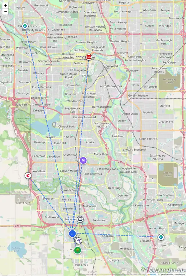 Daily accessibility map for 1305 175 SILVERADO BV SW, Calgary showing nearby schools, grocery stores, parks, LRT stations and nearby amenities