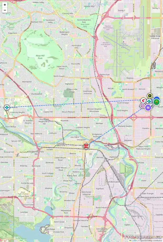 Daily accessibility map for 14 RUNDLELAWN CL NE, Calgary showing nearby schools, grocery stores, parks, LRT stations and nearby amenities