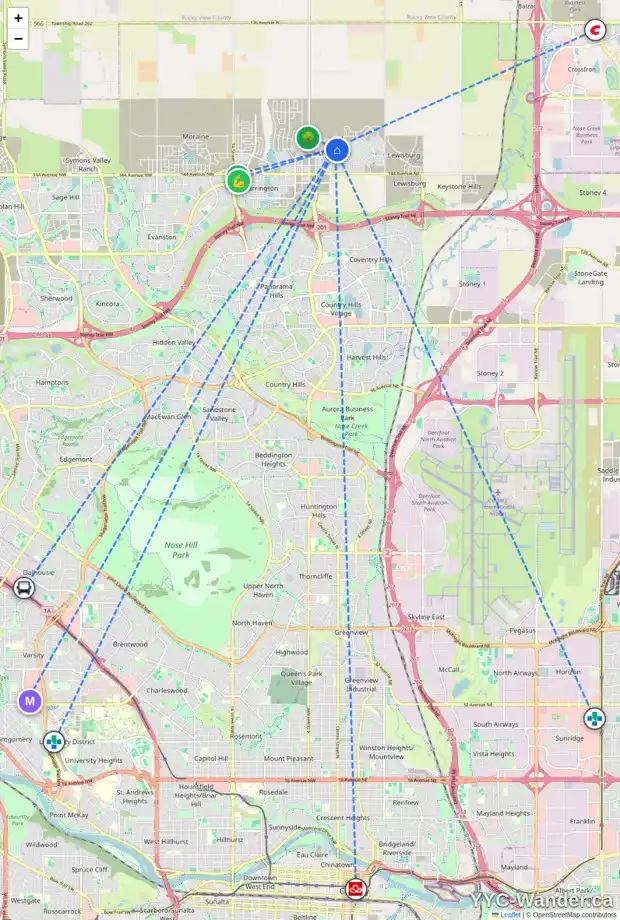 Daily accessibility map for 187 HOWSE DR NE, Calgary showing nearby schools, grocery stores, parks, LRT stations and nearby amenities