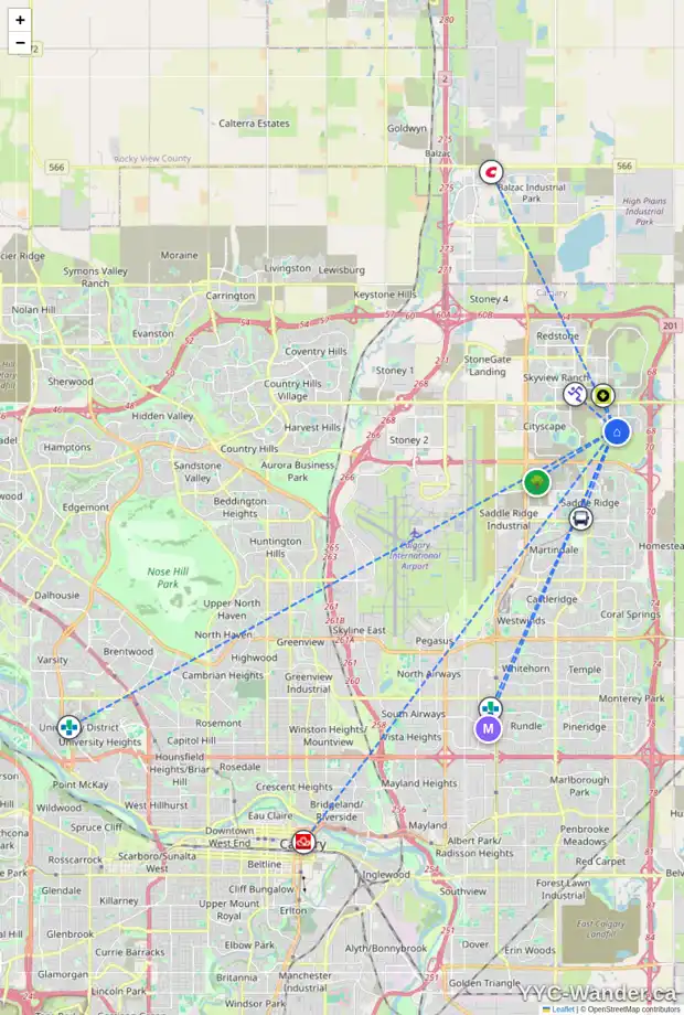 Daily accessibility map for 132 CORNER MEADOWS WY NE, Calgary showing nearby schools, grocery stores, parks, LRT stations and nearby amenities