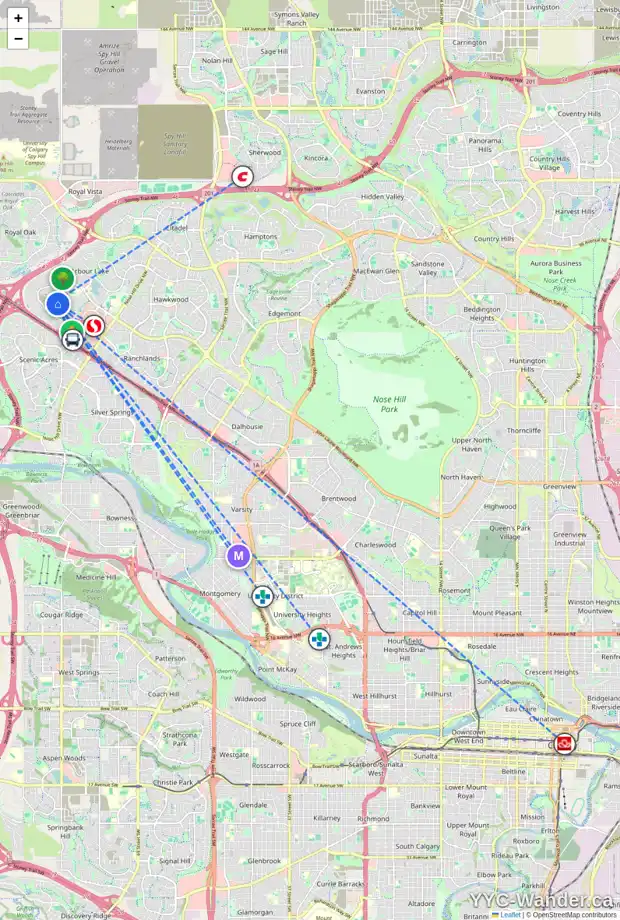Daily accessibility map for 178 ARBOUR LAKE RI NW, Calgary showing nearby schools, grocery stores, parks, LRT stations and nearby amenities